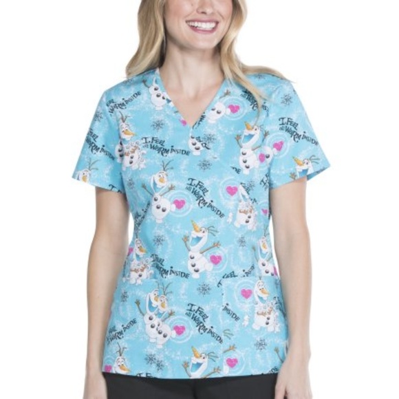 Disney Tops Nwt S Frozen Womens Scrub Top Poshmark
